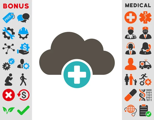 Cloud Medicine Icon — Stock Photo, Image