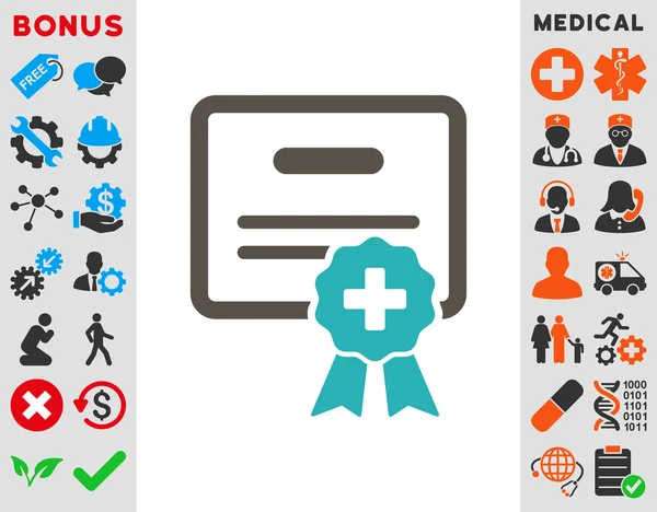 Icona di certificazione medica — Foto Stock