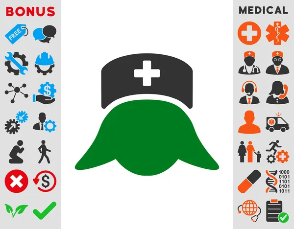 Ikona ošetřovatelky v nemocnici — Stock fotografie