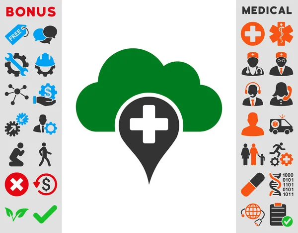 Medical Cloud Icon — Stock Photo, Image
