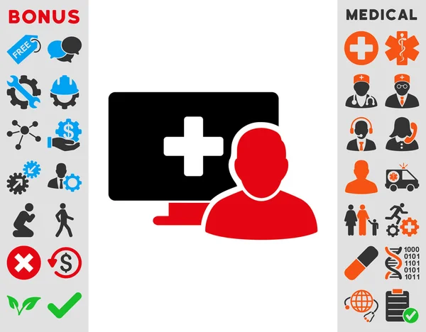 Icono de medicina en línea —  Fotos de Stock