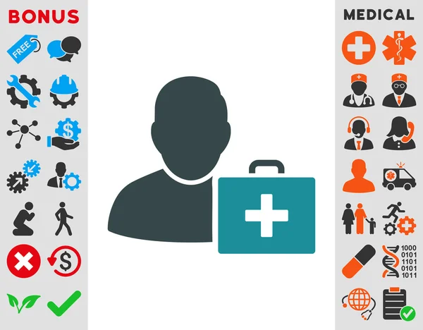 First Aid Man Icon — Stock Photo, Image