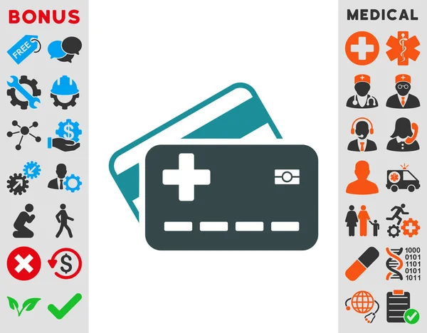 Medical Insurance Cards Icon — Stock Photo, Image