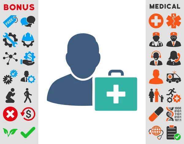 First Aid Man Icon — Stock Photo, Image