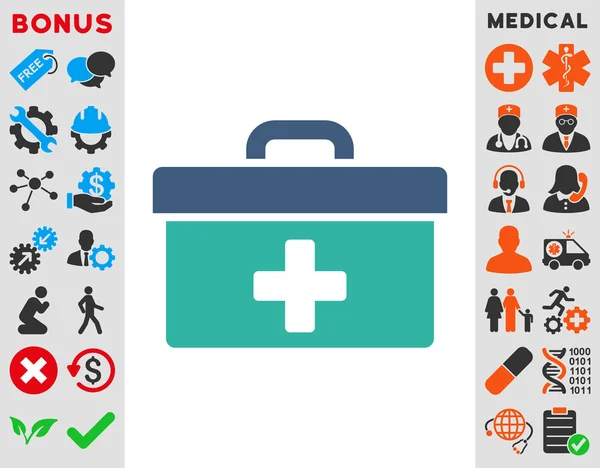 First Aid Toolbox Icon — Stock Photo, Image