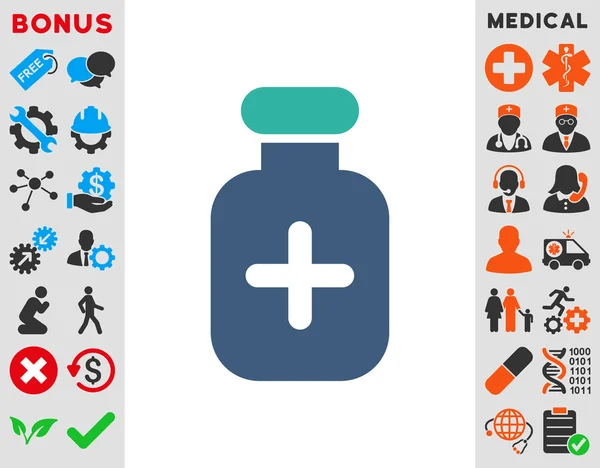 Medication Vial Icon — Stock Photo, Image