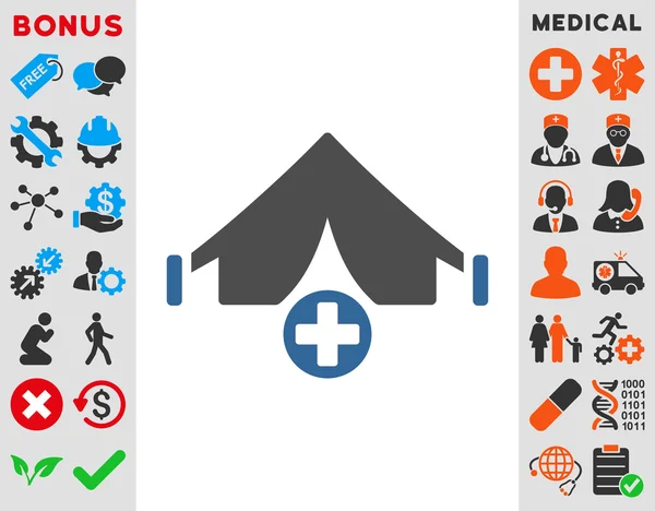 Veldhospitaal pictogram — Stockfoto