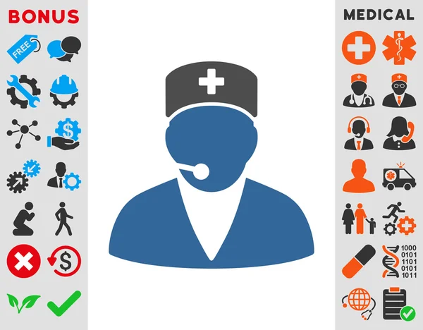 Medicinska operatör ikonen — Stockfoto