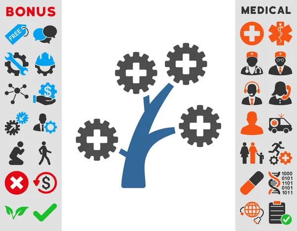 医療技術ツリーのアイコン — ストック写真