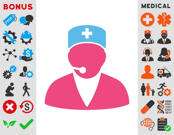 Medical Operator Icon — Stock Photo, Image