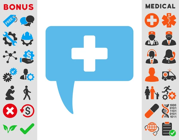Ikona medycznych odpowiedź — Zdjęcie stockowe