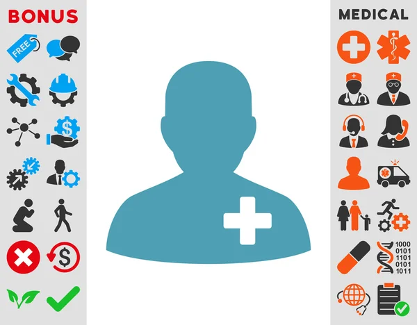 Medische vrijwilliger pictogram — Stockfoto