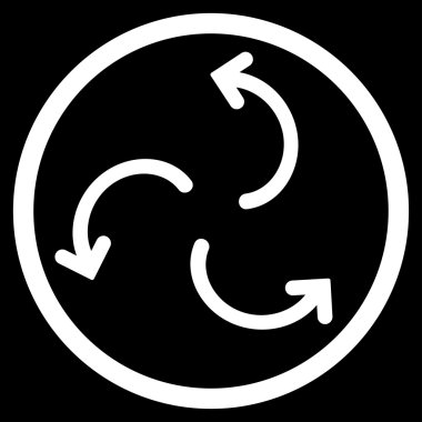 Siklon okları simge yuvarlak