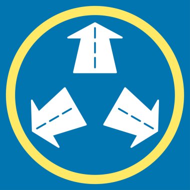 Yol tarifi yuvarlak simge