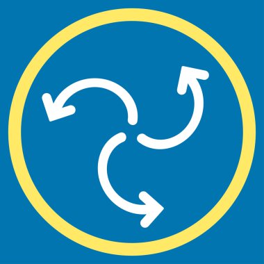 Türbin döndürme yuvarlak simgesi