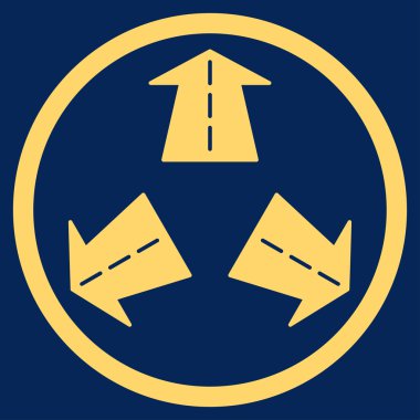 Yol tarifi yuvarlak simge