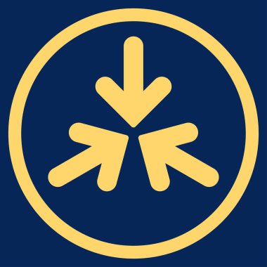 Üçlü Collide okları yuvarlak simge