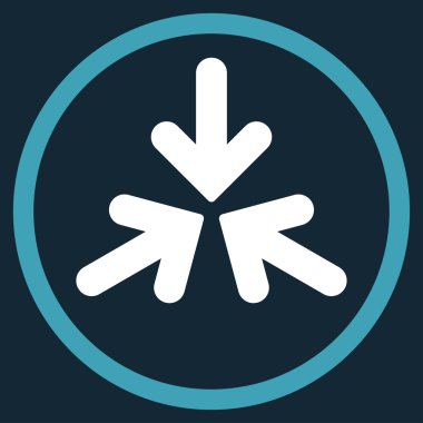 Üçlü Collide okları yuvarlak simge