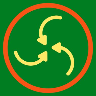 Girdap okları simge yuvarlak