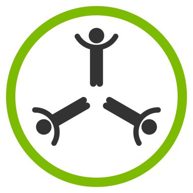 Erkekler yuvarlak simgesini Kaldır ellerini