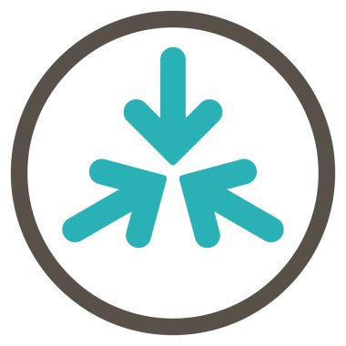 Üçlü Collide okları yuvarlak simge