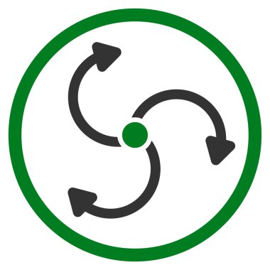 Fan döndürme yuvarlak simgesi