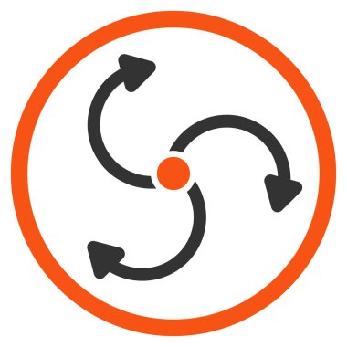 Fan döndürme yuvarlak simgesi