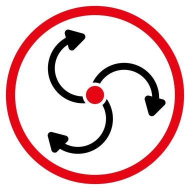 Fan döndürme yuvarlak simgesi