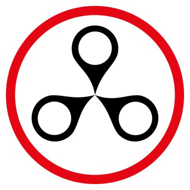 Harita işaretleri yuvarlak simge