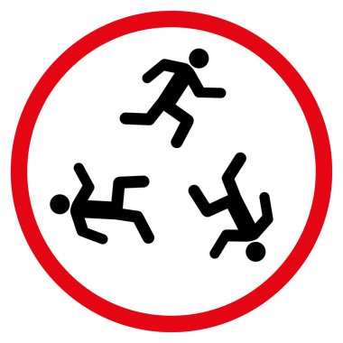 Çalışan erkekler simgesi yuvarlak