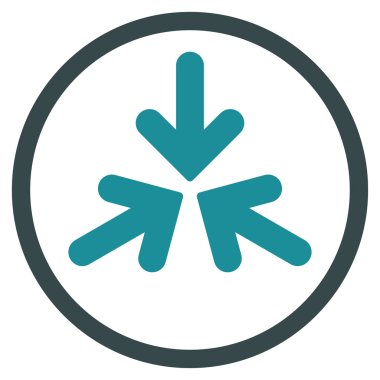 Üçlü Collide okları yuvarlak simge