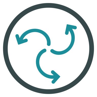 Türbin döndürme yuvarlak simgesi