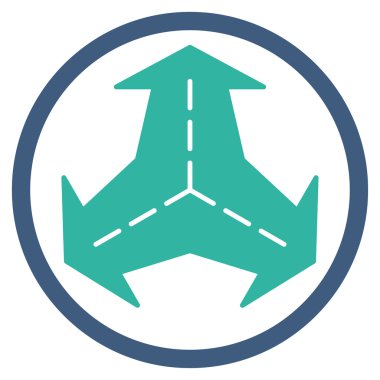 Kavşak yön yuvarlak simge