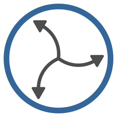 Girdap okları yuvarlak simge