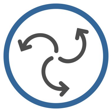 Türbin döndürme yuvarlak simgesi