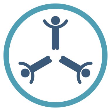 Erkekler yuvarlak simgesini Kaldır ellerini