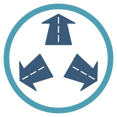 Yol tarifi yuvarlak simge