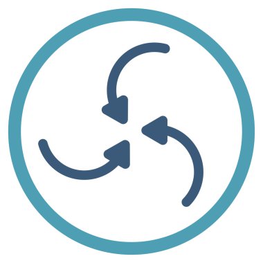 Girdap okları simge yuvarlak