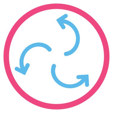 Siklon okları simge yuvarlak