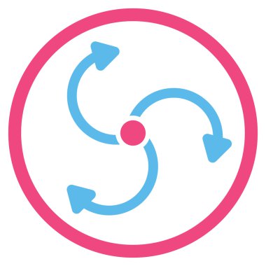 Fan döndürme yuvarlak simgesi