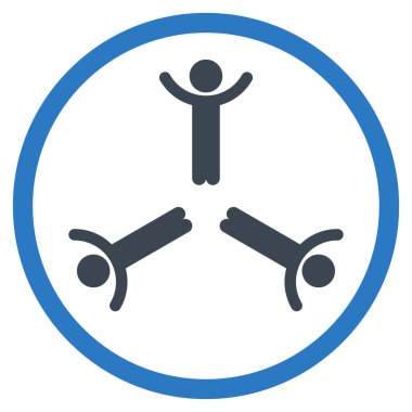 Erkekler yuvarlak simgesini Kaldır ellerini