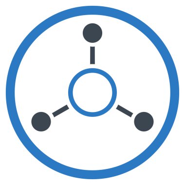 Radyal yapısı yuvarlak simge