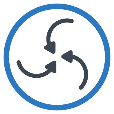 Girdap okları simge yuvarlak