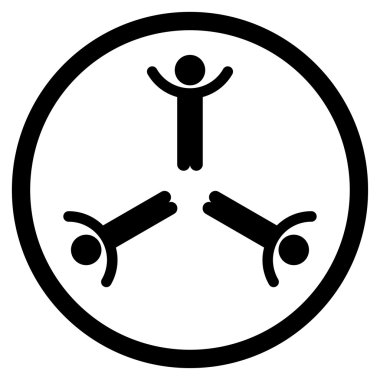 Erkekler yuvarlak simgesini Kaldır ellerini