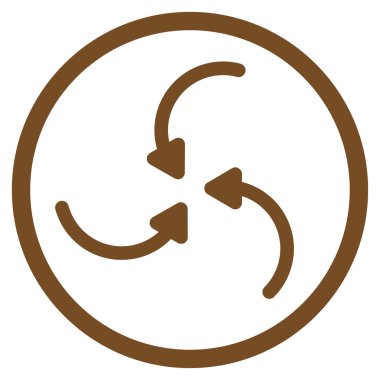 Girdap okları simge yuvarlak