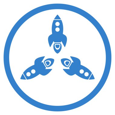 Roketler yuvarlak simge