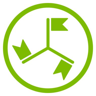 Bayraklar yuvarlak simge