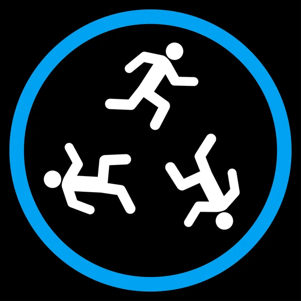 Running Men Rounded Icon — Stock Photo, Image