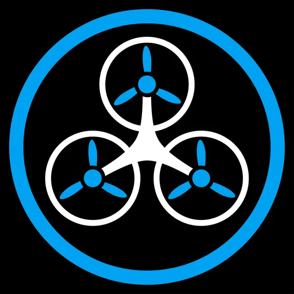 Tricopter yuvarlak simge — Stok fotoğraf