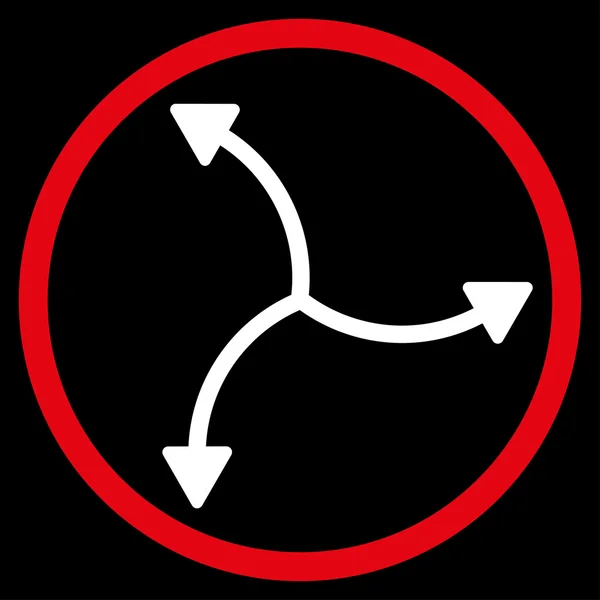 Swirl pijlen afgeronde pictogram — Stockfoto